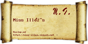 Miss Illés névjegykártya